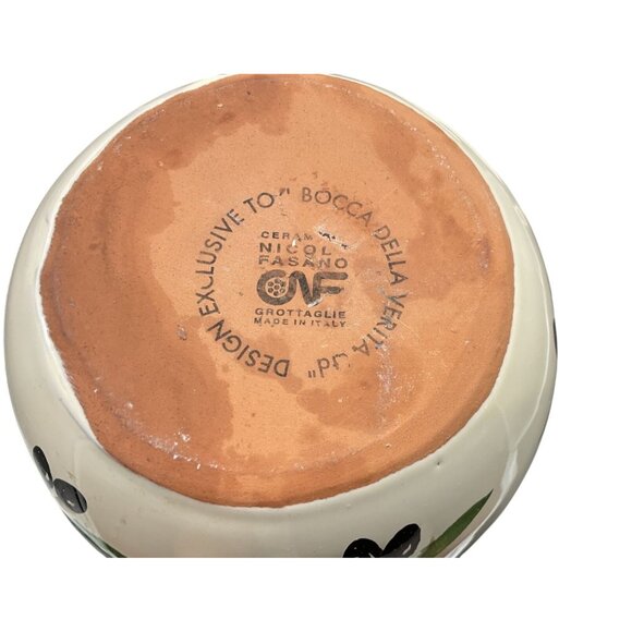 Ceramiche Nicola Fasano Large Olive Oil Jug Hand-Painted Terracotta Italy Made - Picture 7 of 7